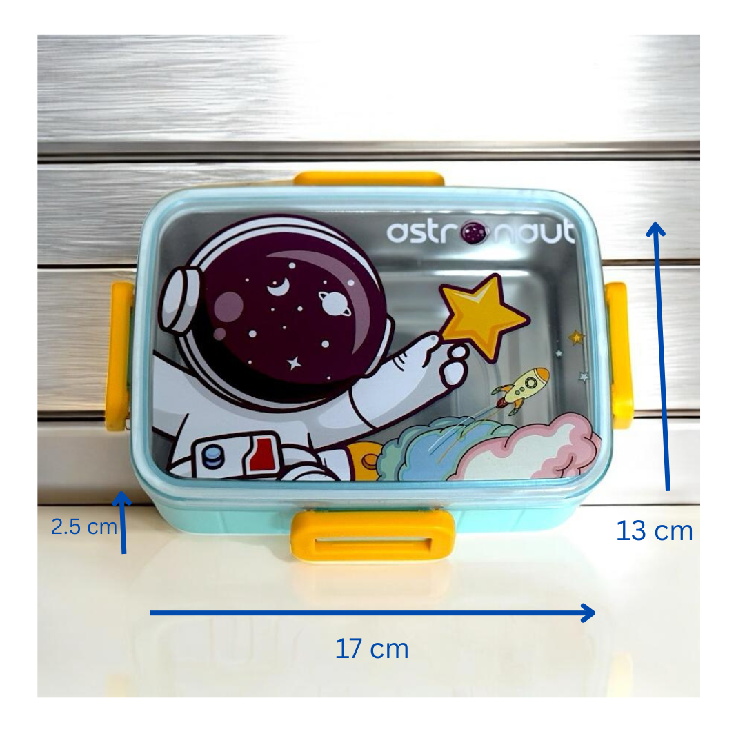 Space-Themed 600 ml Kids Lunch Box with Insulated Compartments – Durable, Leak-Proof, Fun Design for School and Travel - Image 3