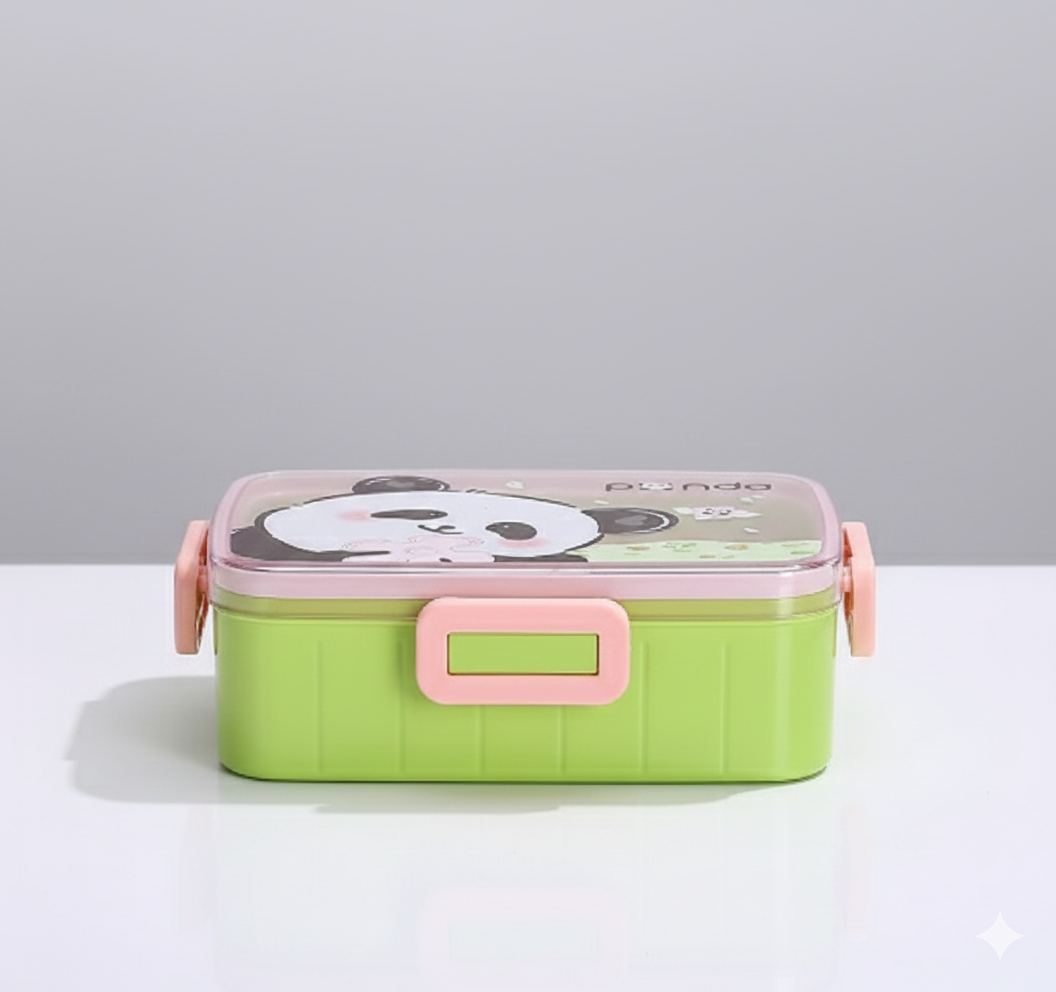 Panda Themed 600 ml Kids Lunch Box with Insulated Compartments – Durable, Leak-Proof, Fun Design for School and Travel - Image 3