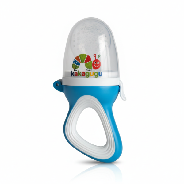 KAKAGUGU Easy Grip Multicolor Fruit Nibbler with Soft Silicone Chewable Mesh, BPA-Free, Safe and Non-Toxic for Babies