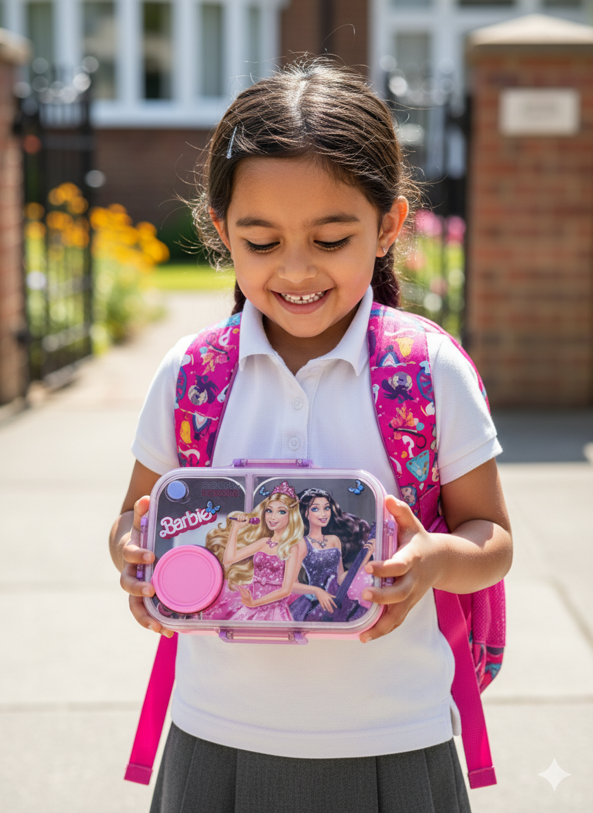 Barbie Rock Star Insulated Lunch Tote with 750 ml Leakproof Container for Stylish Kids Meals - Image 4