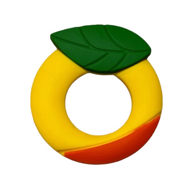 KAKAGUGU Soft Silicone Mango-Shaped Teether and Soother for Babies 3+ Months – BPA-Free, Non-Toxic, Safe, and Sensory Stimulating