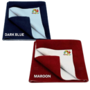 KAKAGUGU Baby Bliss Dry Sheet – Soft, Breathable Baby Bed Protector, Pack of 2, Non-Toxic, Fragrance-Free, Gentle on Skin (50x70 cm, Blue & Maroon)