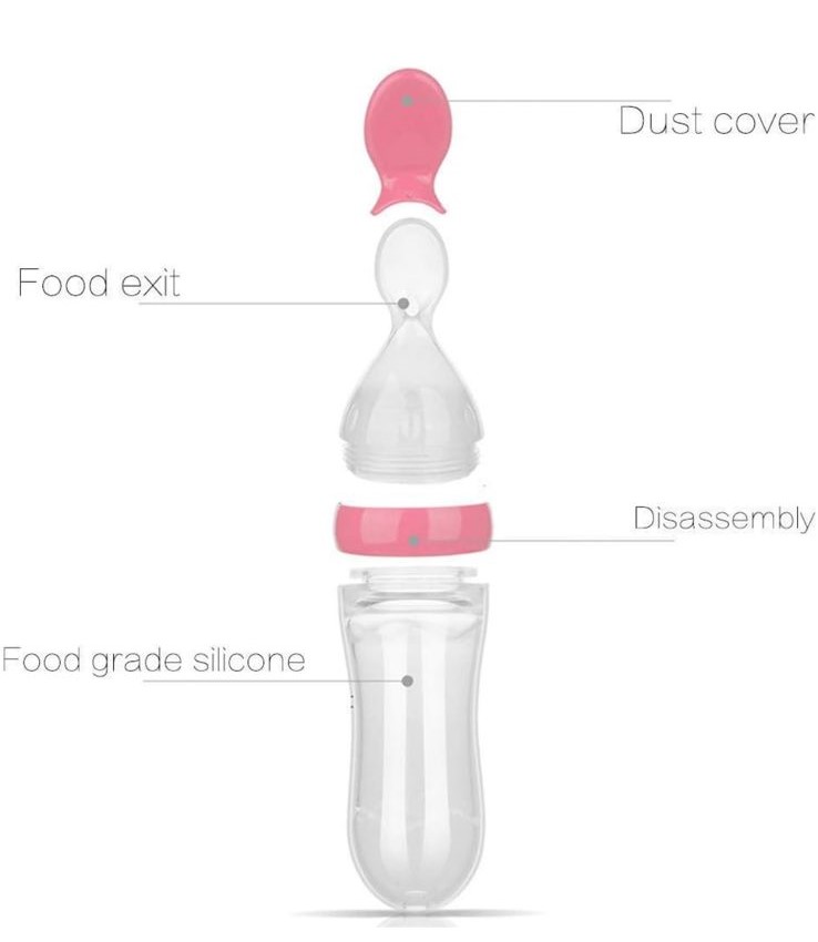KAKAGUGU Soft Silicone Easy-Feed Spoon Feeder Bottle for Babies 5+ Months – BPA-Free, Non-Toxic, Safe, and Multicolor - Image 4