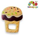 KAKAGUGU Soft Silicone Muffin-Shaped Teether and Soother for Babies 3+ Months – BPA-Free, Non-Toxic, Safe, and Sensory Stimulating