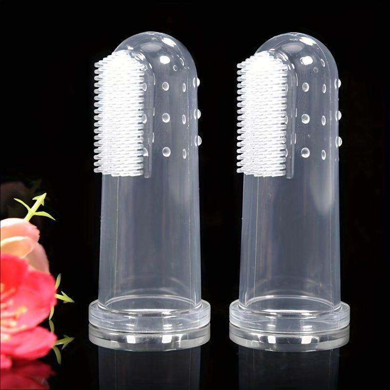 KAKAGUGU Finger Brush with Tongue Cleaner for Babies 0–24 Months – Soft, Chewable, Durable Silicone, Pack of 2 with Case - Image 2