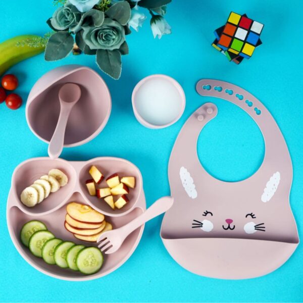 Feeding set : Pack of 6 (Blush Pink)