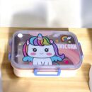 Unicorn-Themed 750 ml Kids Lunch Box with Insulated Compartment for School, Travel, and Snacks