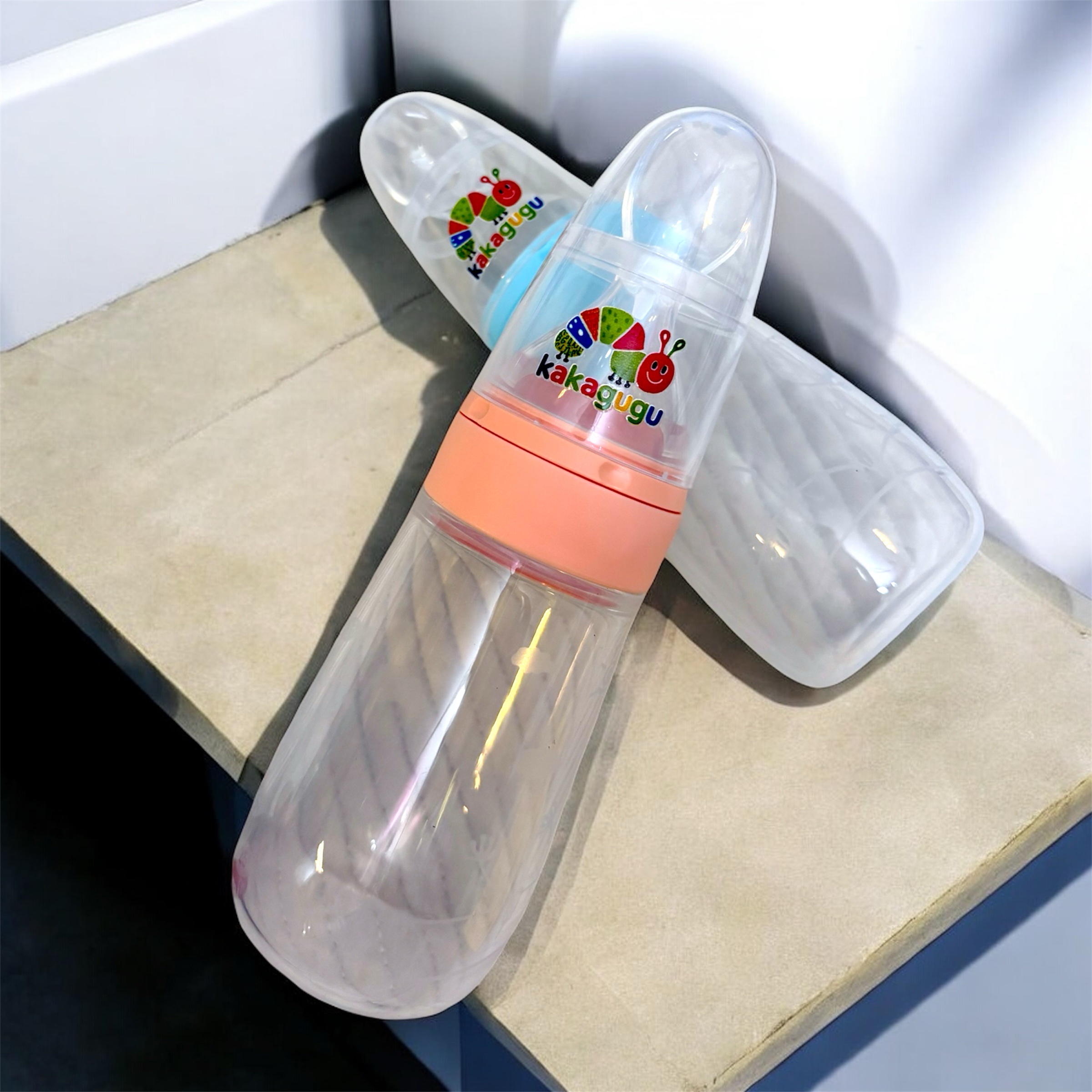 KAKAGUGU Soft Silicone Spoon Feeder Bottle for Babies 5+ Months – BPA-Free, Non-Toxic, Food-Grade, Multicolor, Safe and Ergonomic - Image 5