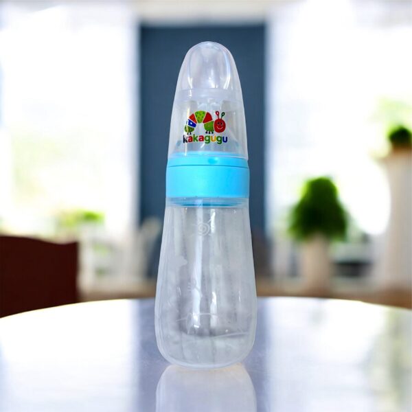 KAKAGUGU Soft Silicone Spoon Feeder Bottle for Babies 5+ Months – BPA-Free, Non-Toxic, Food-Grade, Multicolor, Safe and Ergonomic