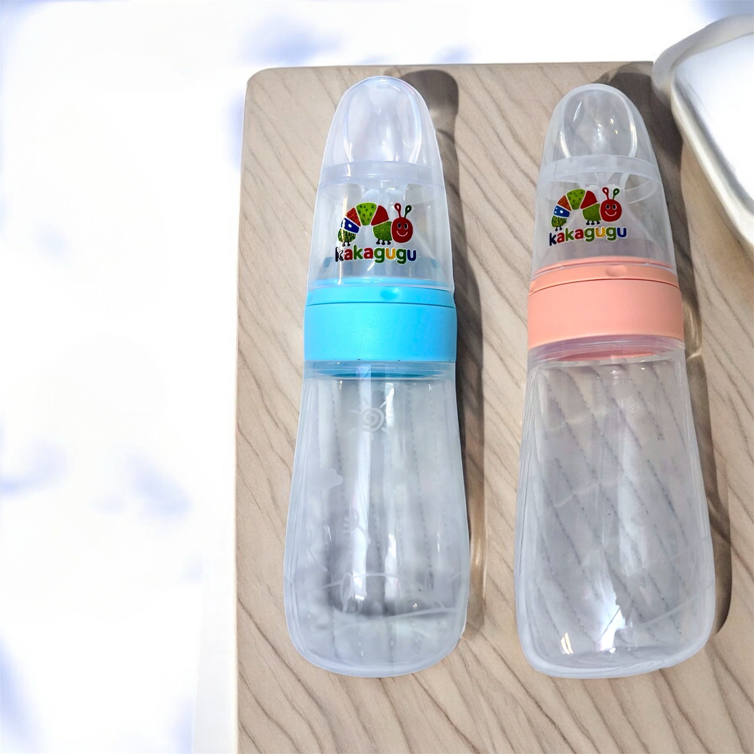 KAKAGUGU Soft Silicone Spoon Feeder Bottle for Babies 5+ Months – BPA-Free, Non-Toxic, Food-Grade, Multicolor, Safe and Ergonomic - Image 4